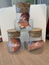 1970's Vintage Libbey In-Keepers Glass Canisters Set  Of 3 W/Cork Stoppers NOS picture