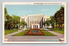 Postcard Jefferson County Court House Birmingham Alabama, Vintage Linen M7 picture