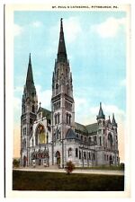 Antique St. Pauls Cathedral, Church, Pittsburgh, PA Postcard picture