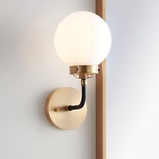 JONATHAN Y Caleb 8 in. 1-Light 8 in. Brass Gold/Black Wall Sconce picture