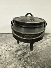 Vintage Best Duty Cast Iron Cauldron 1/2 South Africa Wicca Gypsy Cooking Pot picture