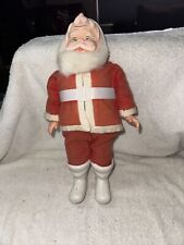 Vintage Rubber Face/Felt Santa Doll Christmas Decoration Japan picture