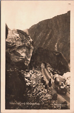 Norway Veien Eidfjord Vøringsfossen Vintage RPPC B168 picture