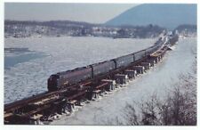 Conrail Railroad Passenger Train Engine Locomotive Along Hudson River Postcard picture
