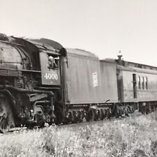Soo Line Railroad #4000 4-8-2 Locomotive Train Photo Schiller Park IL 1948 picture