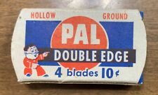 1950’s Pal Hollow Ground Razor Blades 4 Pk In Original Box LG picture