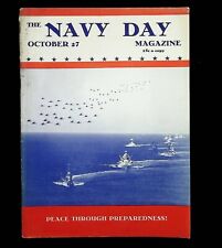 Rare October 27, 1940 NAVY DAY Magazine, Lot of Photos and Advertisements picture