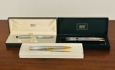 Vintage Lot of Cross Pens & Pencils Cases + Silver & Gold Pen & Knife Set picture