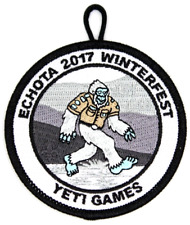 MINT 2017 Yeti Games Echota District Great Smoky Mountain Council Bigfoot Patch picture