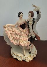 Alka Kunst Dresden Figurine Vienna Waltz Dancing Couple Porcelain Lace picture