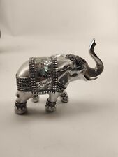 Silver Elephant Figurine Studded with glass - Porcelain picture