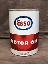 Vintage EMPTY 1 QUART ESSO MOTOR OIL 20W-CARDBOARD CAN picture