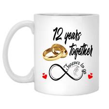 12st wedding anniversary gift for wife Coffee MUG th 12 Years together Husband picture