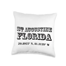 St. Augustine Florida Coordinates Throw Pillow 16x16 picture