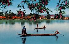 Chiengmai Thailand Ping River Fishing Vtg Postcard CP355 picture