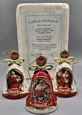 Coca-Cola Bradford Editions SANTA CLAUS Christmas Bell Ornaments w/COA #39442  picture