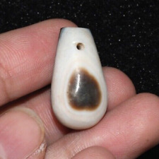 Genuine Ancient Bactrian Banded Agate Stone Eye Bead Amulet Pendant picture