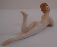 Art Deco Style Figurine Bathing Beauty Sexy Naked Art Nouveau Style Porcelain picture