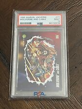 1992 Marvel Universe Wolverine And Cable #77 PSA 9 picture