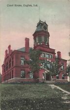 Court House English Indiana IN Crawford County 1909 Postcard picture