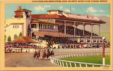 postcard Tijuana Mexico  - Club House and Grand Stand, Agua Caliente Jockey Club picture