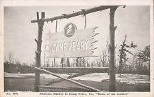 Camp Perry, VIRGINIA - Entrance Marker -Seabees - MAILED FREE WWII MAIL - 1944 picture