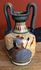 Ancient Greek Vase  Museum Reproduction Hand Made Pottery Ceramic 6 Inches picture