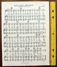 USNA United States Naval Academy Navy Vntg Song Sheet c1938 