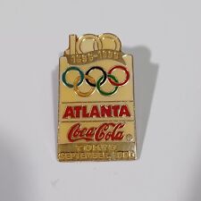 VINTAGE 1896-1996 OLYMPICS COCA COLA PIN Tokyo Sept. 1990 Atlanta 100 years picture