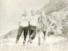 1970s Three Young Guys Men Beefcake Bulge Trunks  Gay Int VINTAGE B&W PHOTO picture