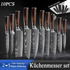 Japanese Kitchen Knife Set Damascus Chef Knives Stainless Steel Cleaver Sharp US picture