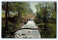 c1950's The Mill Dam Falls Bridge Boiling Spring Park Pennsylvania PA Postcard picture