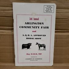 1959 Arlington Community Fair A.Q.H.A. Horse Show Program,Advertising,Names picture