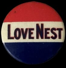 Antique 1923 Buster Keaton Love Nest Pinback Button Silent Movie Star Pin picture