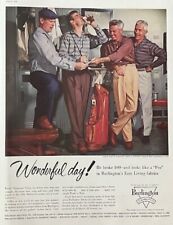 Rare 1950's Vintage Original Golf Burlington  Advertisement Ad picture