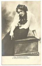 Miss Blanche Bates 1900s RPPC Postcard Silent Photo Stage Actress Silberer VTG picture