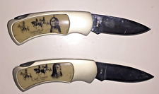 Native American Chief Joseph/Sitting Bull Commemorative Pocket Knives, 2 Total picture
