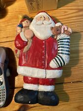 Vintage Large HAND CARVED WOOD SANTA from Midwest Importers of Cannon Falls -12