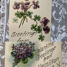 Vintage Post Card Lot of 2 Greetings From Westfield, NY Embossed Valentines picture