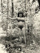 1970s Chic Pretty Young Woman Bikini Swimsuit Female Snapshot VTG ORG PHOTO picture