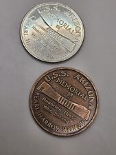 2x U.S.S Arizona Memorial Pearl Harbor Hawaii Challenge Coin picture