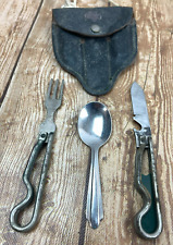 Vintage 1930's Girl Scout Cutlery Set Fork & Knife Made by Geo Schrade Knife Co picture