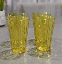 Tupperware Ice Prism Beverage Tumblers Set 16oz Yellow Set Of 4 Prisms picture