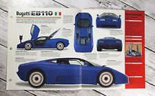 1992-1995 Bugatti EB 110 Spec Sheet Brochure Photo Poster Dream Machines picture