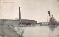 Port Edwards WI Wisconsin Centralia Pulp Paper Mill Logging Lumber Postcard O6 picture