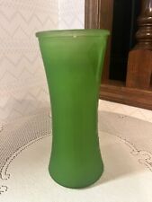 Vintage Green Glass Vase 12 In. picture