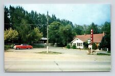 Ashland Oregon White Cabin Motel 99 Highway South Streetview Chrome Postcard picture
