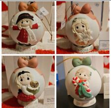 Precious Moments Lot Of 4 New Christmas Dated Ornaments picture