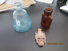 3 bottle lot....Ink...Skull and a VERY NICE Poison picture