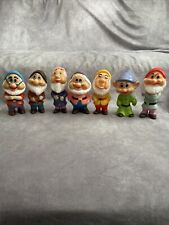 Vintage Seven Dwarfs squeak toys rubber Walt Disney Japan SNOW WHITE Vinyl Rare picture